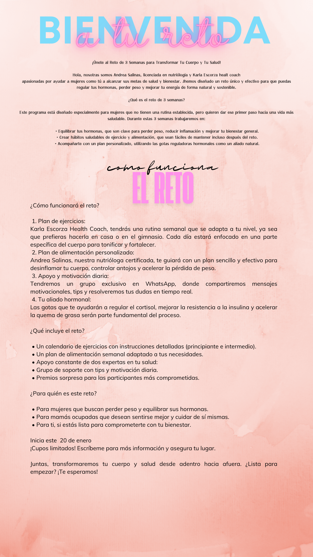 Reto cuerpower + hormonas
